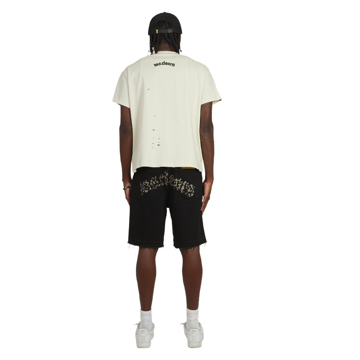 Patch Star Head T-Shirt | Ivory/Black product image 9, provided for visual reference and product detail review