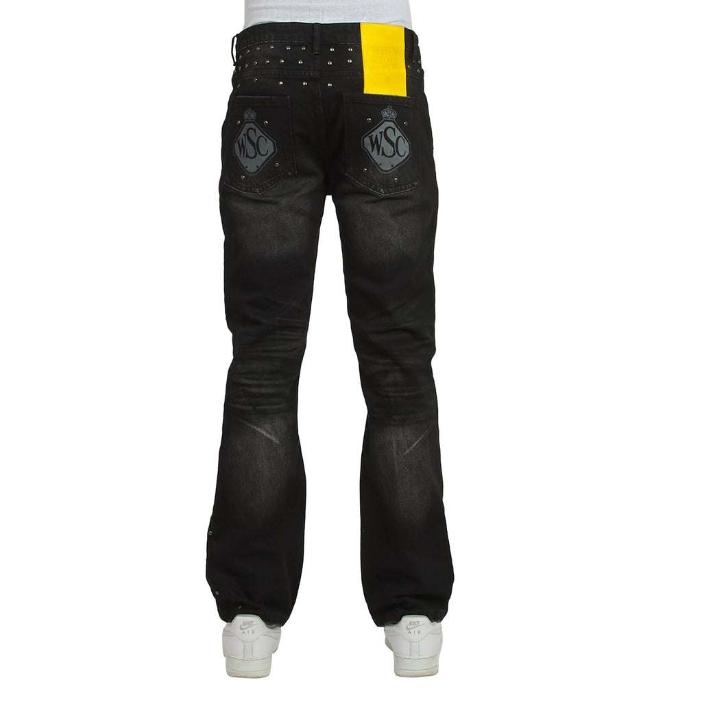 Stargaze Studded Denim | Black product image 4, provided for visual reference and product detail review