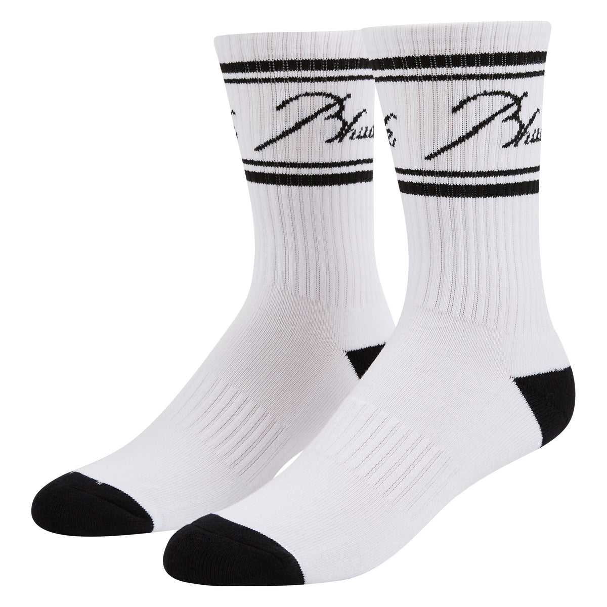 Contrast Script Logo Sock | White/Black product image 1, provided for visual reference and product detail review