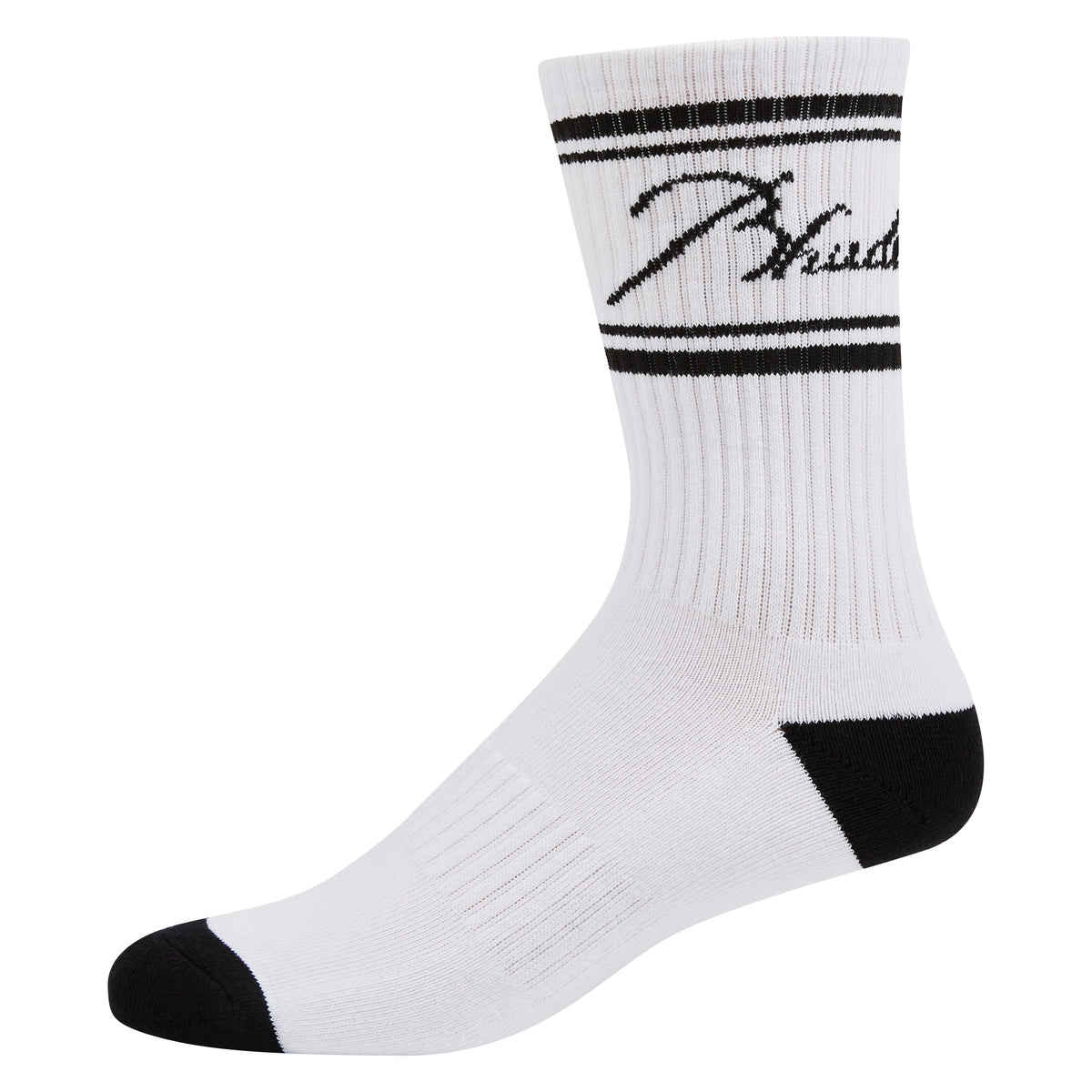 Contrast Script Logo Sock | White/Black product image 2, provided for visual reference and product detail review