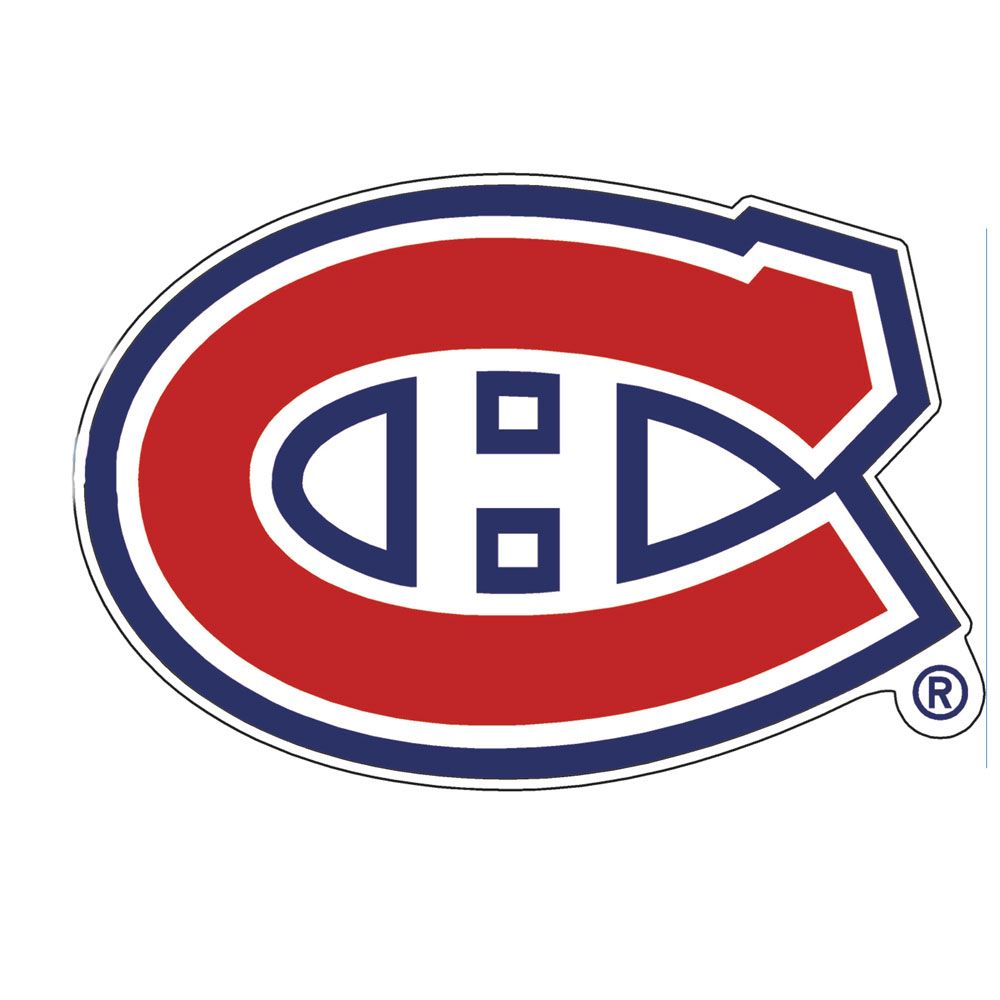 Montreal Canadiens NHL WinCraft Team Logo Acrylic Carded Magnet product image 1, provided for visual reference and product