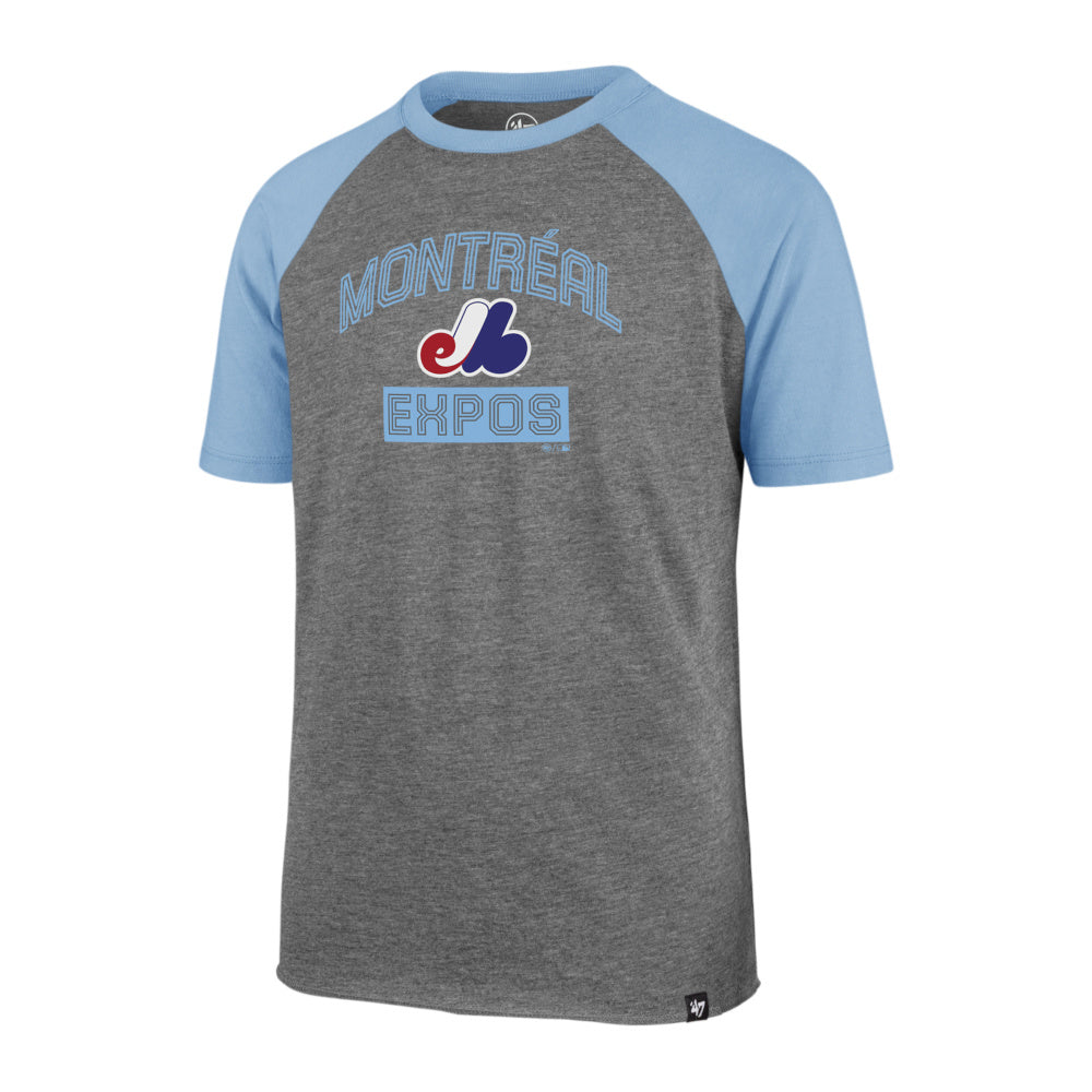 Montreal Expos Youth Super Rival Raglan product image 1, provided for visual reference and product detail review
