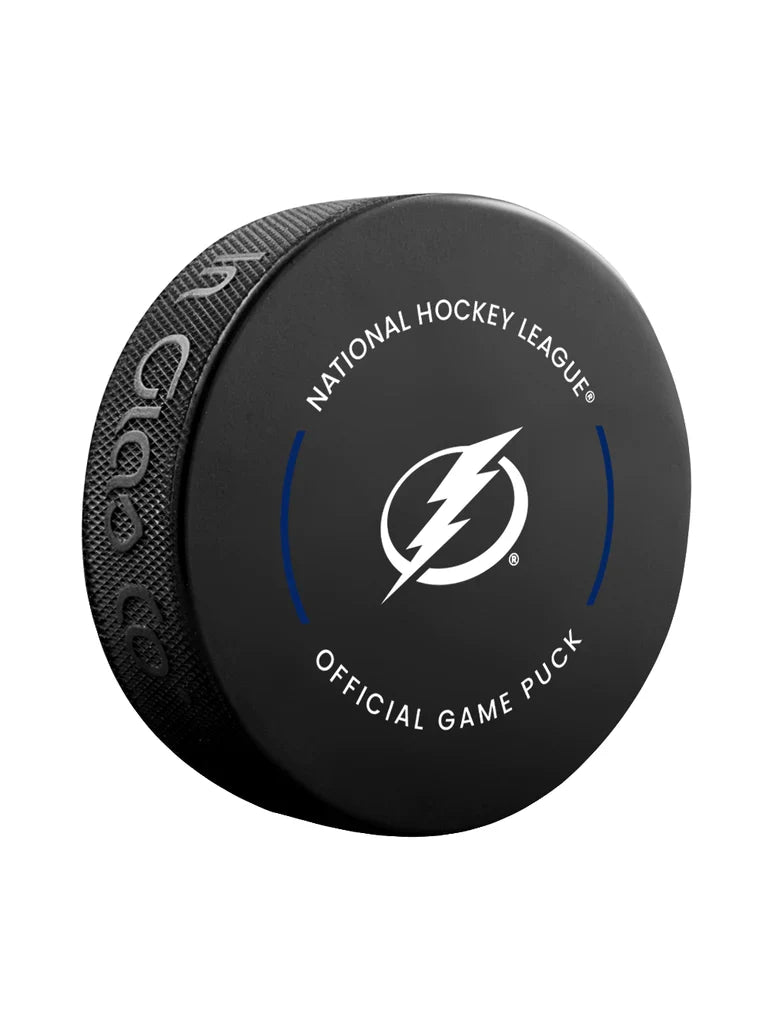 Tampa Bay Lightning NHL Inglasco 2025-26 Officially Licensed Game Hockey Puck product image 2, provided for visual reference