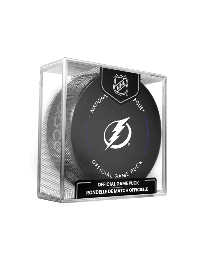 Tampa Bay Lightning NHL Inglasco 2025-26 Officially Licensed Game Hockey Puck product image 1, provided for visual reference