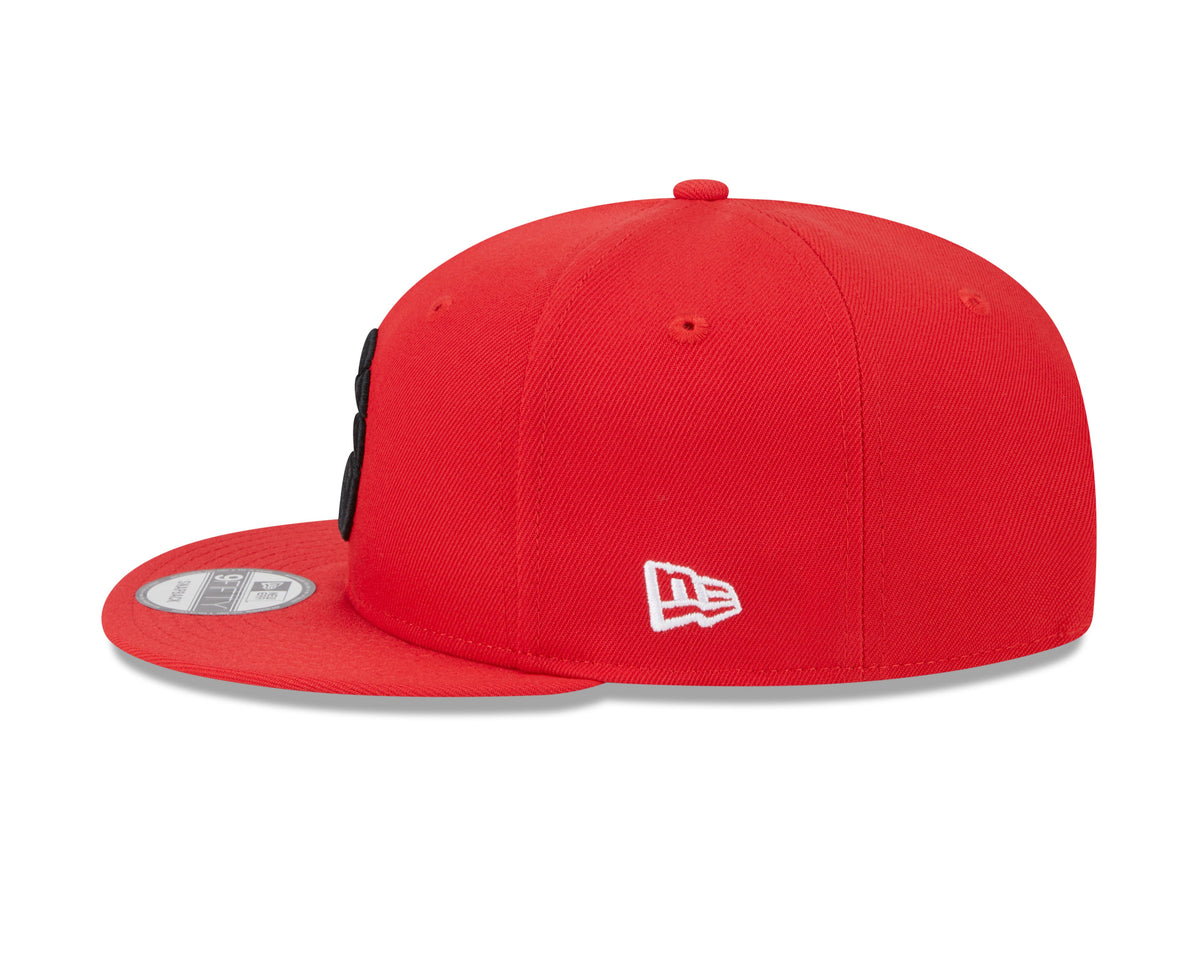 Toronto Raptors NBA New Era Men Red 9Fifty E3 Two Patch Snapback product image 5, provided for visual reference and product