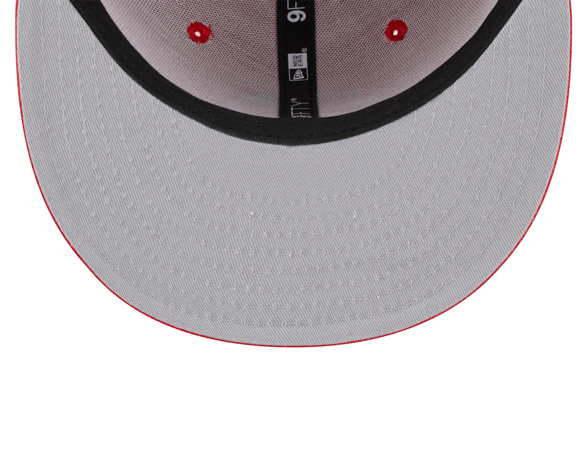 Toronto Raptors NBA New Era Men Red 9Fifty E3 Two Patch Snapback product image 4, provided for visual reference and product
