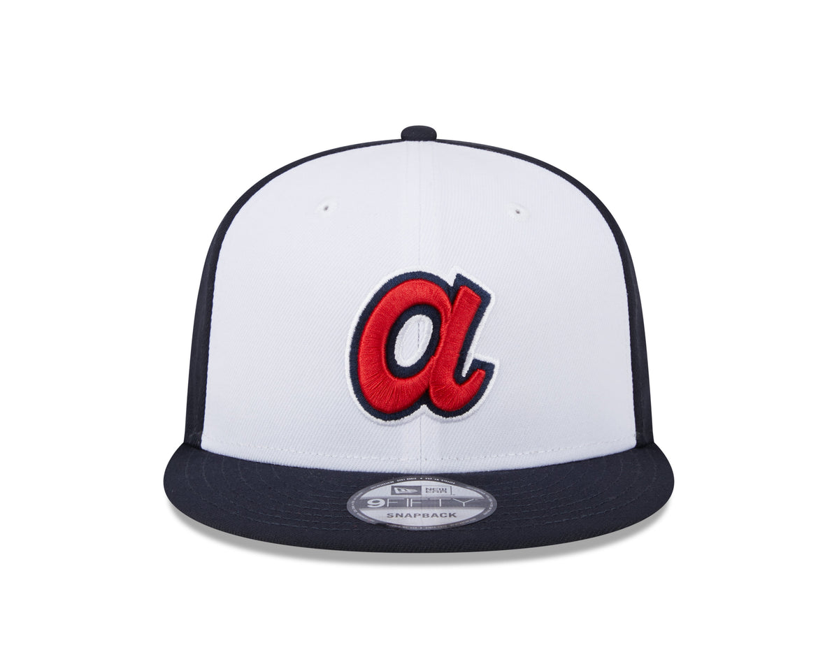 Atlanta Braves MLB New Era Men White/Navy 9Fifty 2024 Batting Practice Snapback product image 4, provided for visual