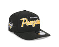 Pittsburgh Penguins NHL New Era Men Black 9FIfty Script A-Frame Snapback product image 1, provided for visual reference and