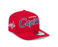 Washinton Capitals NHL New Era Men Red 9FIfty Script A-Frame Snapback product image 1, provided for visual reference and