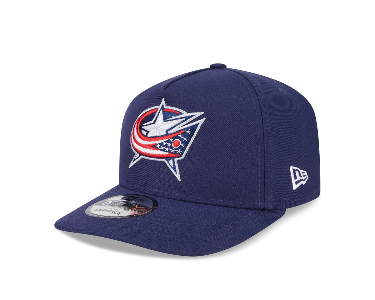 Columbus Blue Jackets NHL New Era Men Navy 9FIfty A-Frame Snapback product image 1, provided for visual reference and