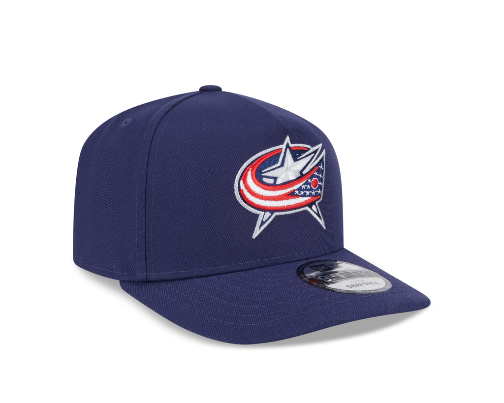 Columbus Blue Jackets NHL New Era Men Navy 9FIfty A-Frame Snapback product image 7, provided for visual reference and