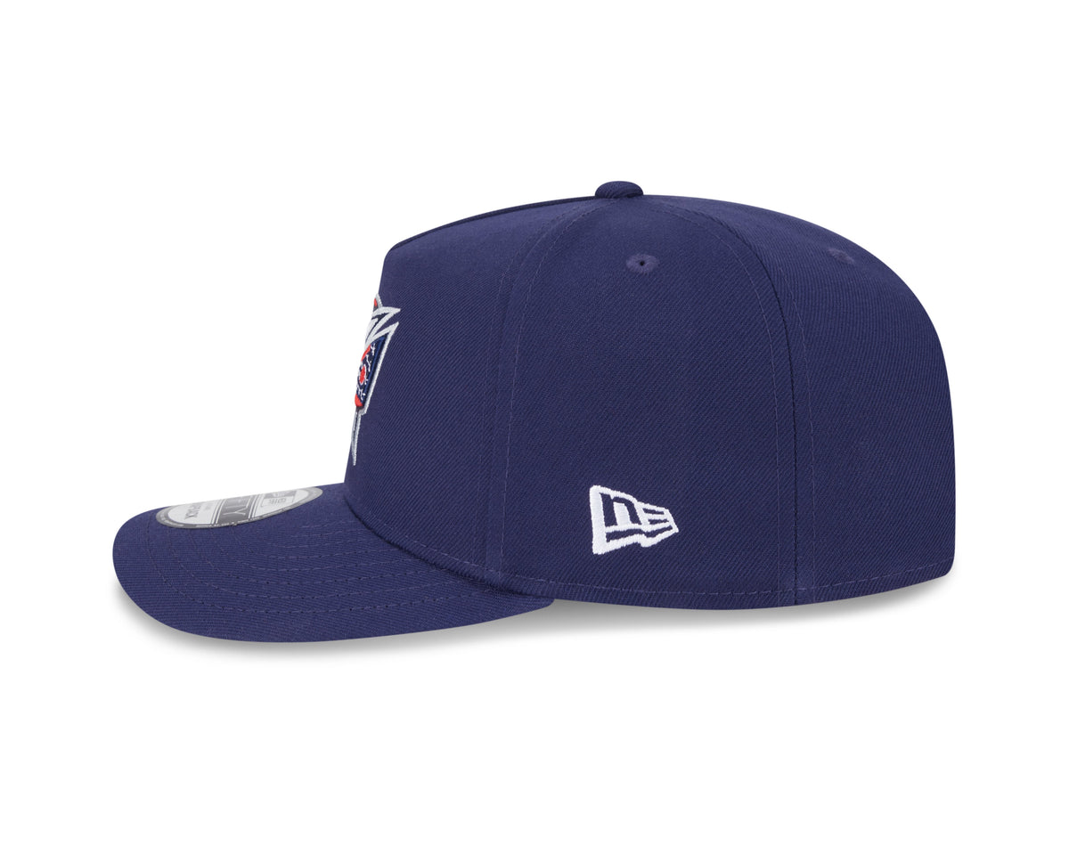 Columbus Blue Jackets NHL New Era Men Navy 9FIfty A-Frame Snapback product image 6, provided for visual reference and