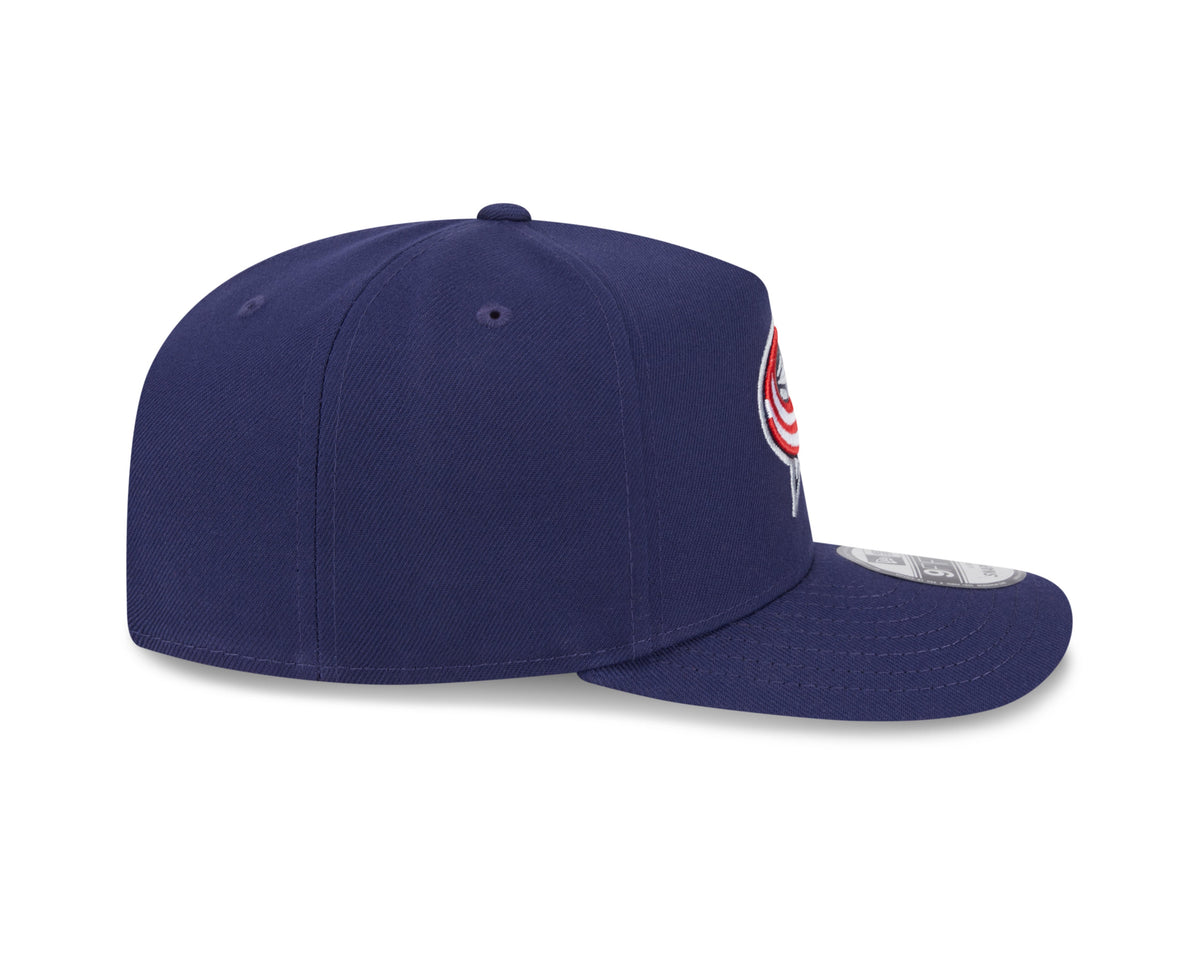 Columbus Blue Jackets NHL New Era Men Navy 9FIfty A-Frame Snapback product image 4, provided for visual reference and