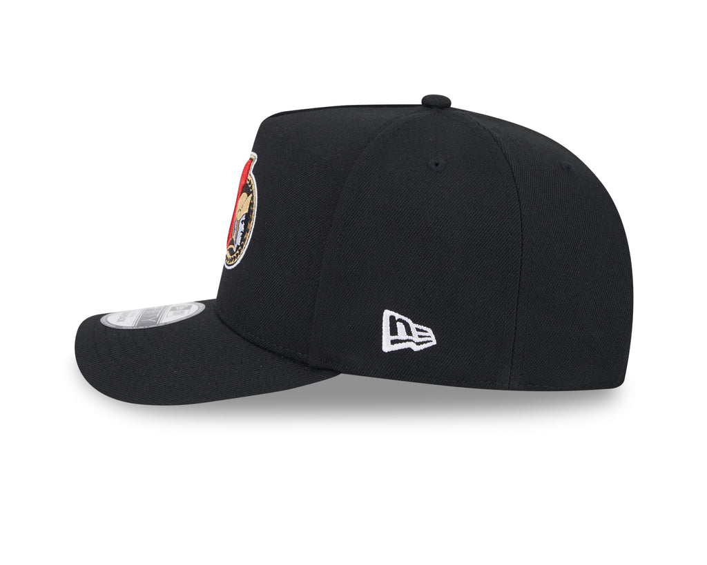 Ottawa Senators NHL New Era Men Black 9Fifty A-Frame Snapback product image 3, provided for visual reference and product