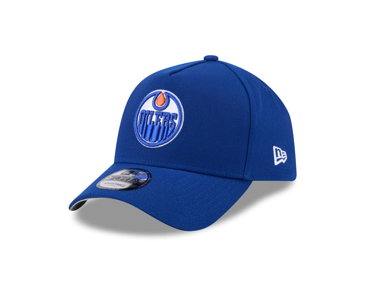 Edmonton Oilers NHL New Era Men Royal 9Forty A-Frame Snapback Hat product image 1, provided for visual reference and product