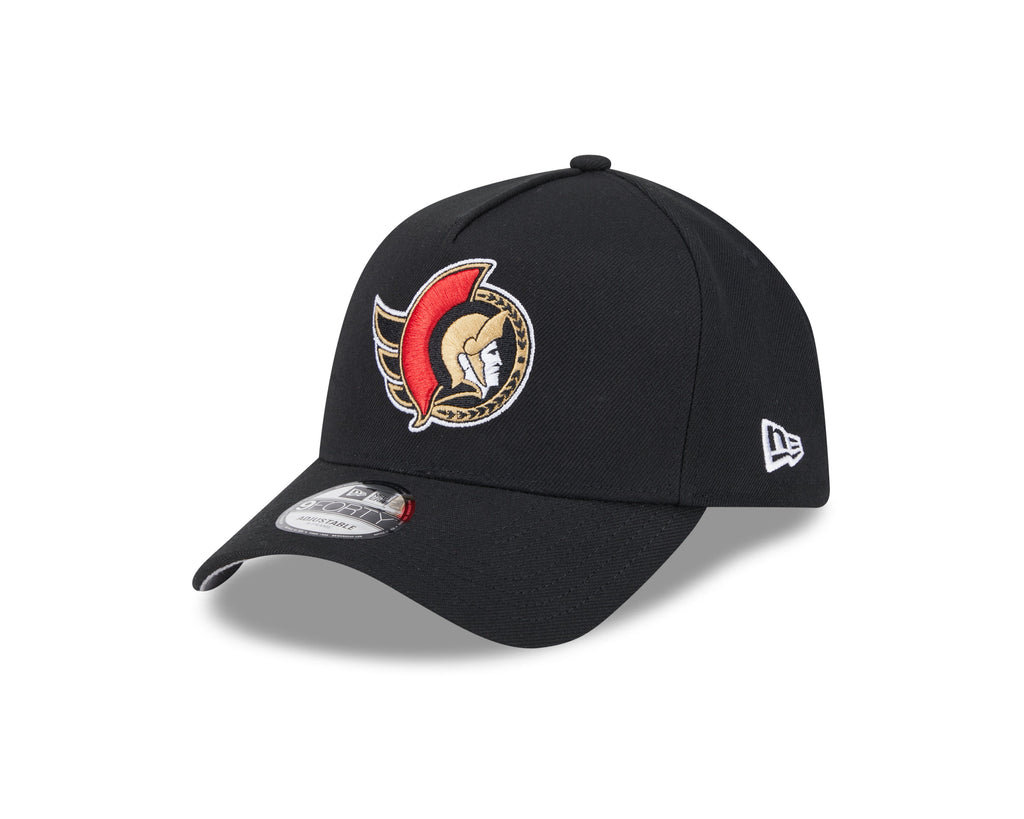 Ottawa Senators NHL New Era Men Black 9Forty A-Frame Snapback product image 1, provided for visual reference and product