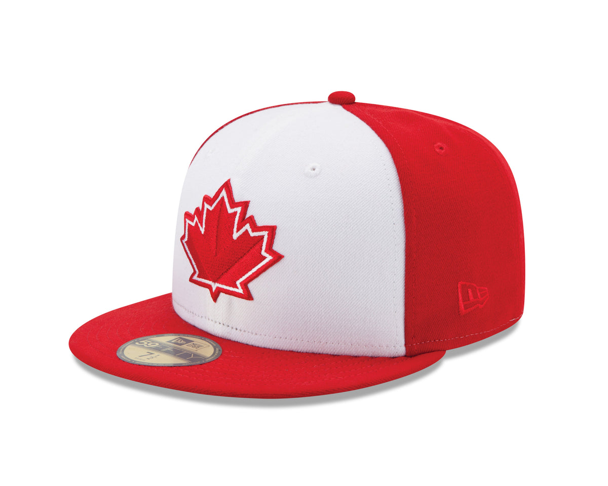 Vancouver Canadians MiLB New Era Men White/Red 59Fifty Basic Fitted Hat product image 3, provided for visual reference and