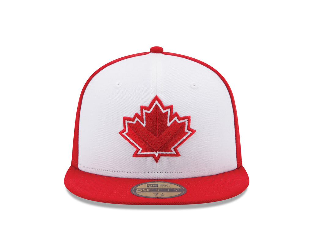 Vancouver Canadians MiLB New Era Men White/Red 59Fifty Basic Fitted Hat product image 4, provided for visual reference and