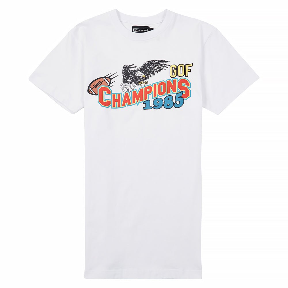 '85 Champs T-Shirt | White product image 1, provided for visual reference and product detail review