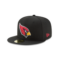 Arizona Cardinals NFL New Era Men Black 59Fifty Team Basic Fitted Hat product image 1, provided for visual reference and