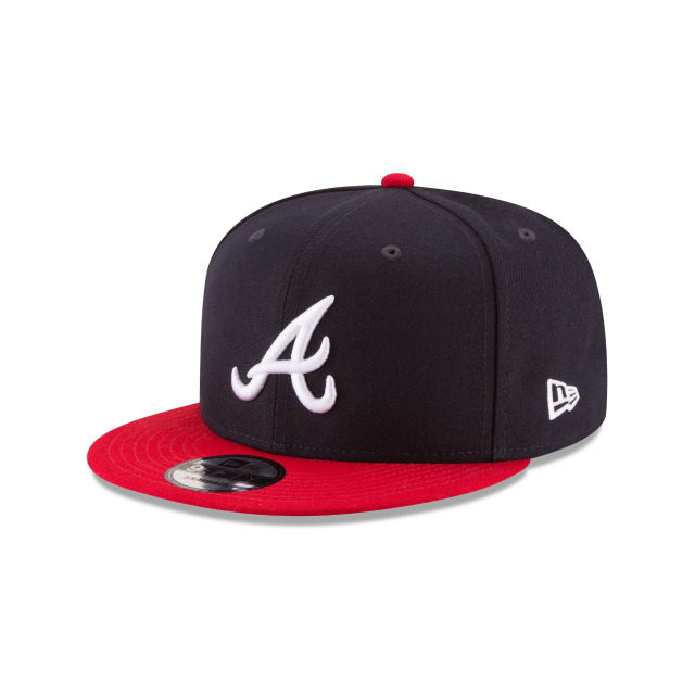 Atlanta Braves MLB New Era Men Navy/Red 9Fifty Basic Snapback product image 1, provided for visual reference and product