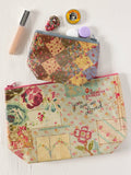 Recycled Reversible Zipper Pouches, Set of 2 - Flea Market Flora