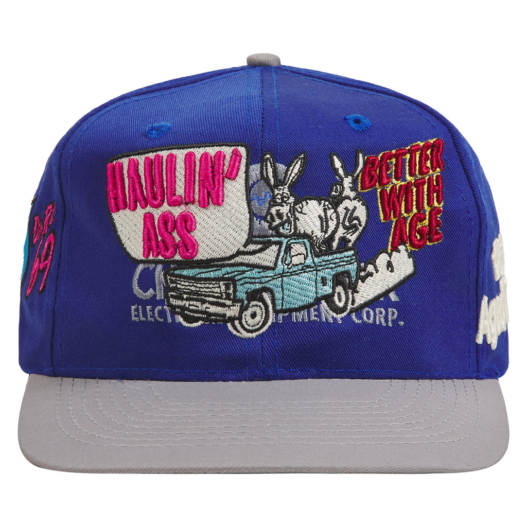 Ass Vintage Hat | Royal/Grey product image 1, provided for visual reference and product detail review