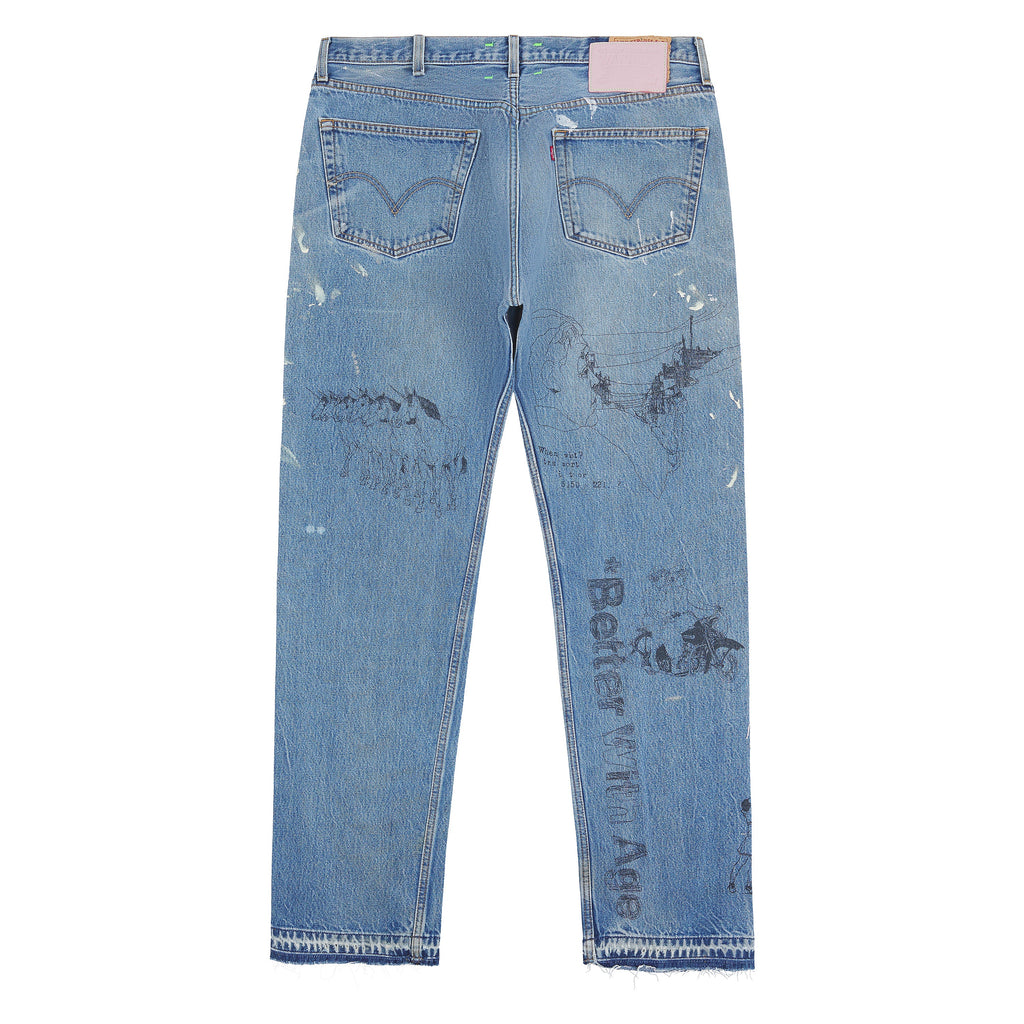 Gene Denim | Paint Medium Wash product image 2, provided for visual reference and product detail review