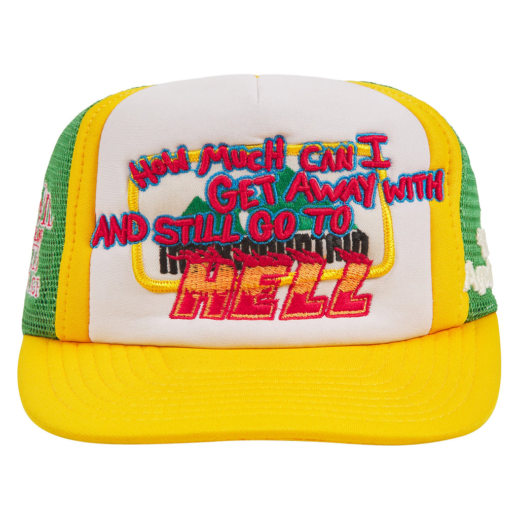 Highway Vintage Hat | Green/White/Yellow product image 1, provided for visual reference and product detail review