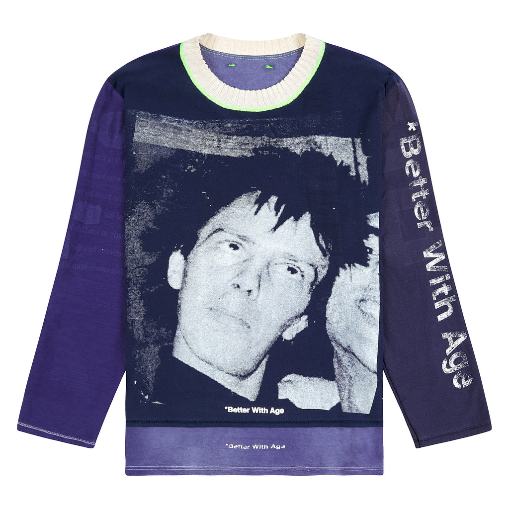 Blind Reversible L/S T-Shirt | Red (M) product image 3, provided for visual reference and product detail review