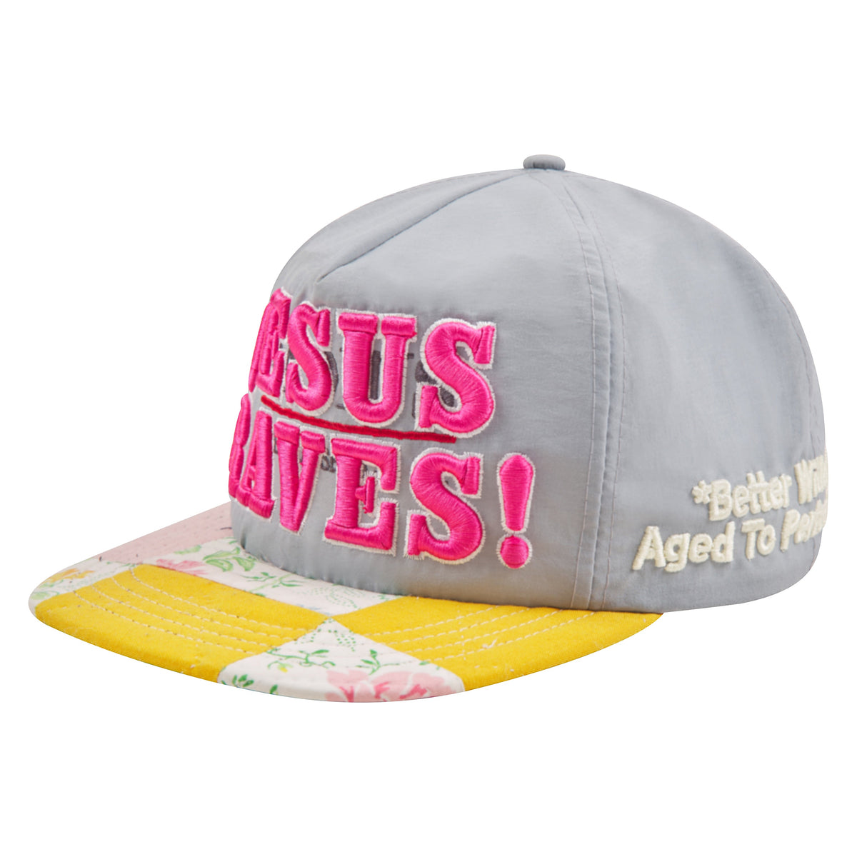 Party Vintage Repair Hat | Yellow Floral product image 2, provided for visual reference and product detail review