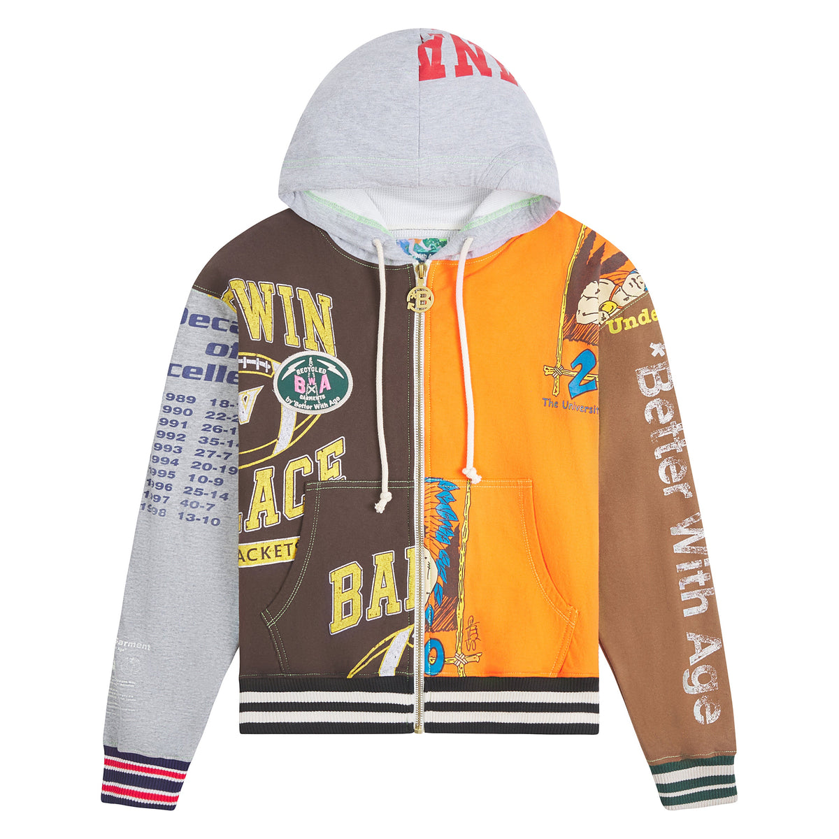 Kendall Zip-Up Hoodie | Yellow Jackets (M) product image 1, provided for visual reference and product detail review