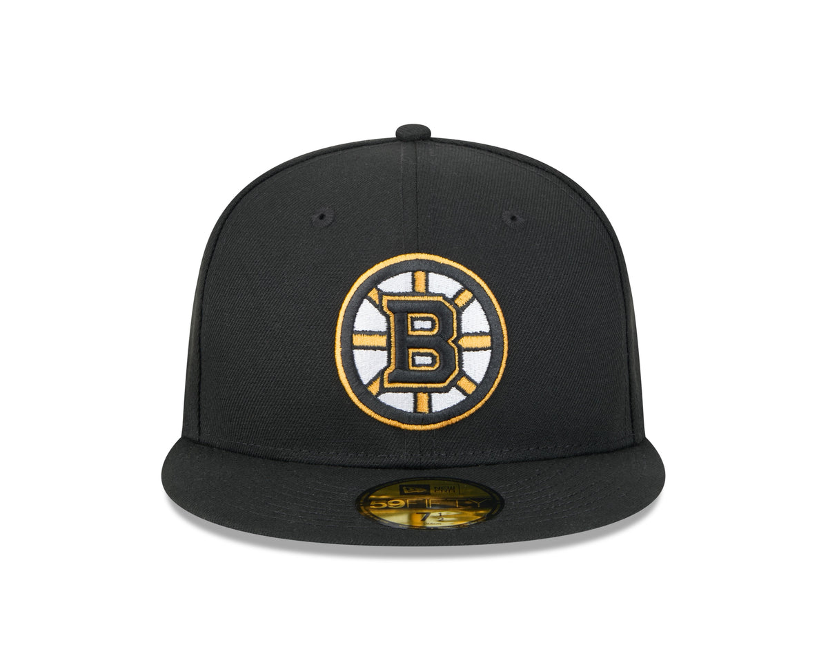 Boston Bruins NHL New Era Men Black 59Fifty Core Fitted Hat product image 3, provided for visual reference and product