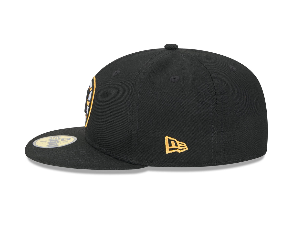 Boston Bruins NHL New Era Men Black 59Fifty Core Fitted Hat product image 5, provided for visual reference and product