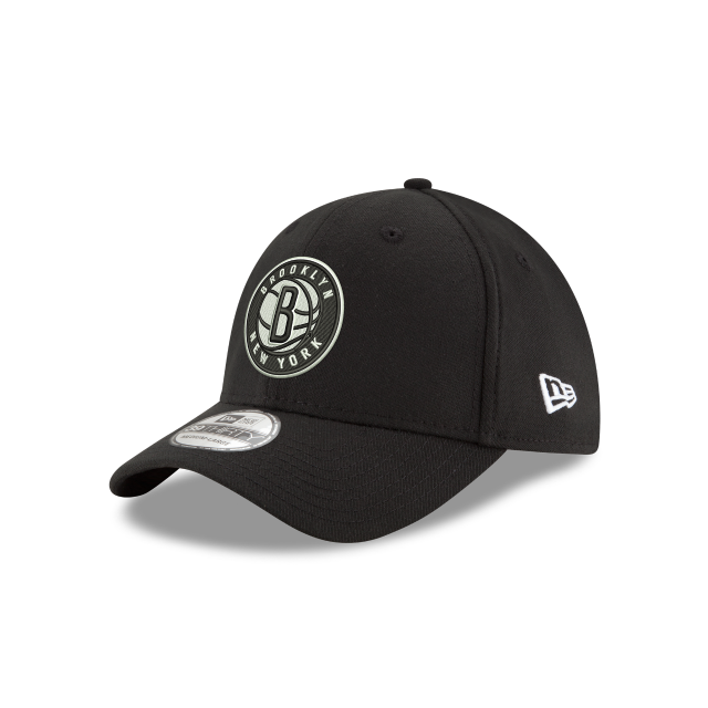 Brooklyn Nets NBA New Era Men Black 39Thirty Team Classic Stretch Fit Hat product image 1, provided for visual reference and