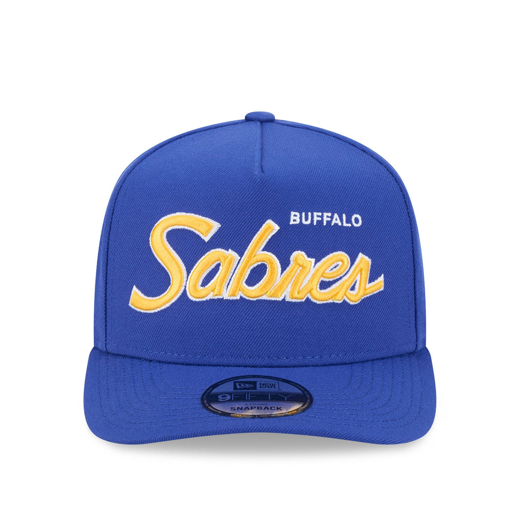 Buffalo Sabres NHL New Era Men Royal 9Fifty Script A-Frame Snapback Hat product image 4, provided for visual reference and