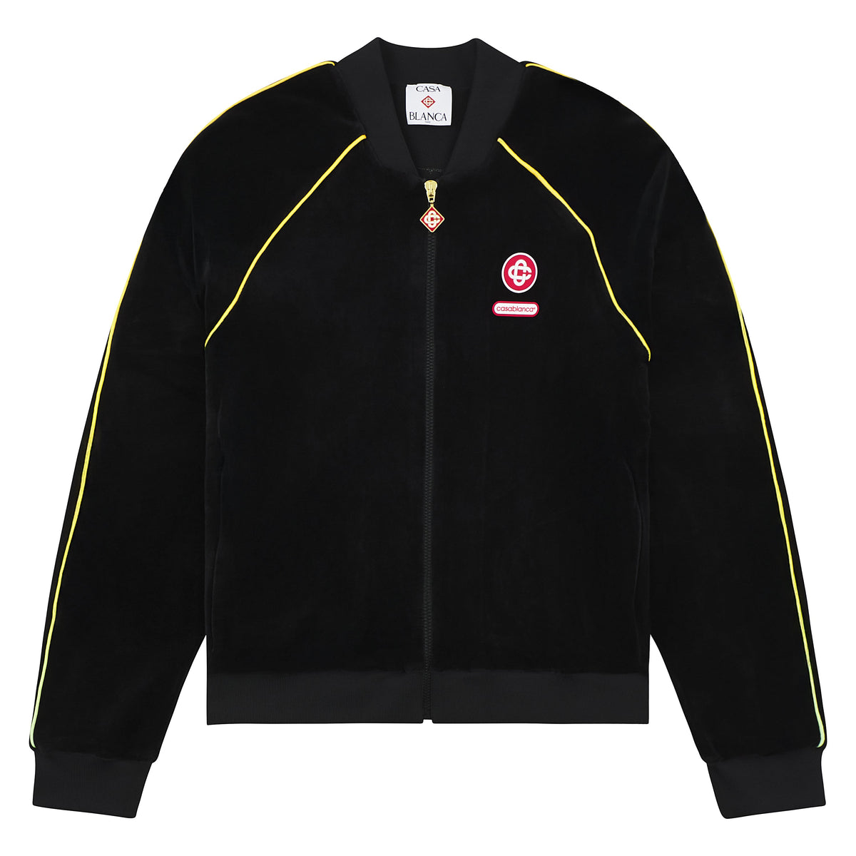 Gradient Piping Velour Track Jacket product image 1, provided for visual reference and product detail review