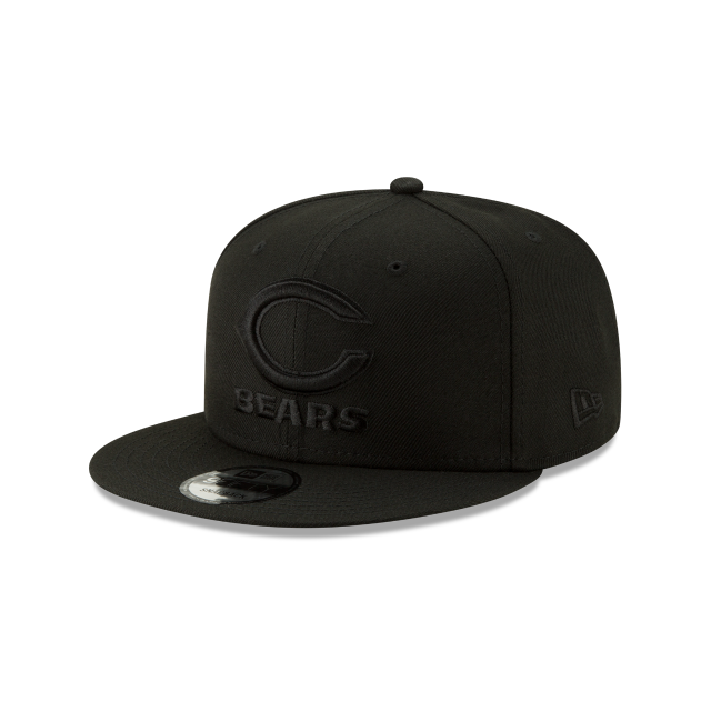 Chicago Bears NFL New Era Men Black On Black 9Fifty Basic Snapback product image 1, provided for visual reference and