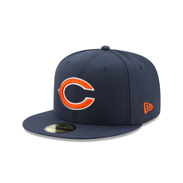 Chicago Bears NFL New Era Men Navy 59Fifty Team Basic Fitted Hat product image 1, provided for visual reference and product