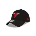 Chicago Bulls NBA New Era Men Black 9Twenty Core Classic Adjustable Hat product image 1, provided for visual reference and