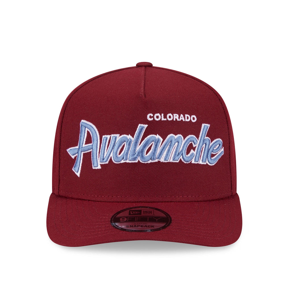 Colorado Avalanche NHL New Era Men Maroon 9FIfty Script A-Frame Snapback product image 4, provided for visual reference and