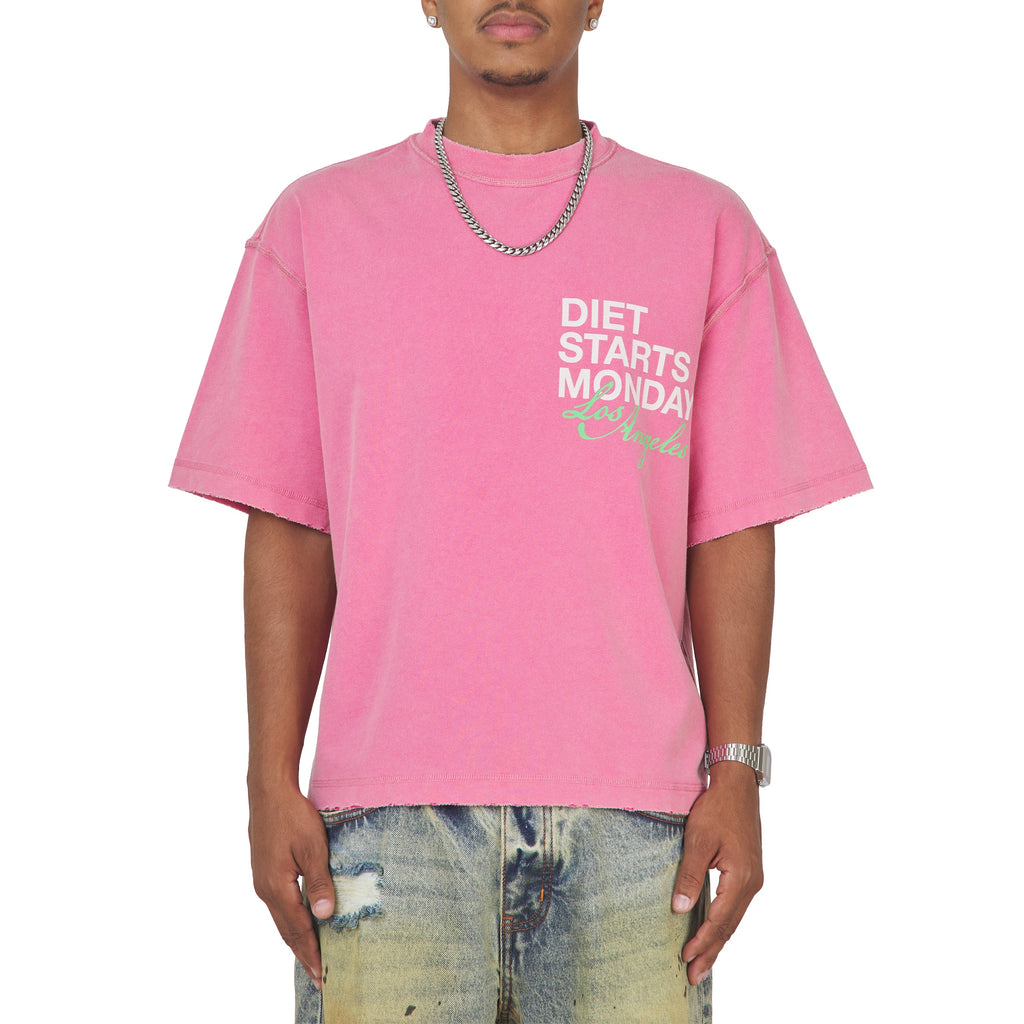 DSMLA T-Shirt | Pink/Green product image 3, provided for visual reference and product detail review