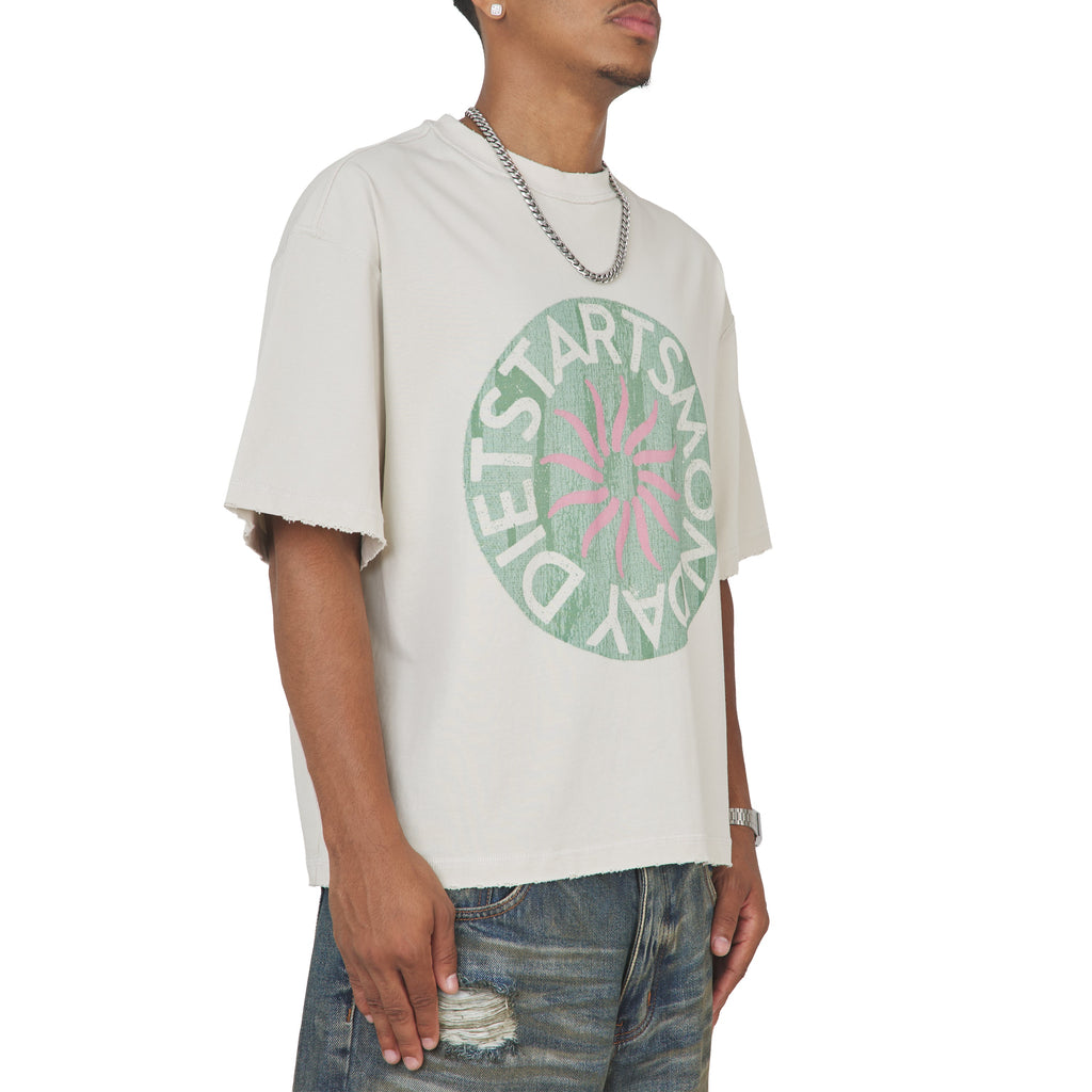Sol T-Shirt | Antique White/Washed Green product image 2, provided for visual reference and product detail review