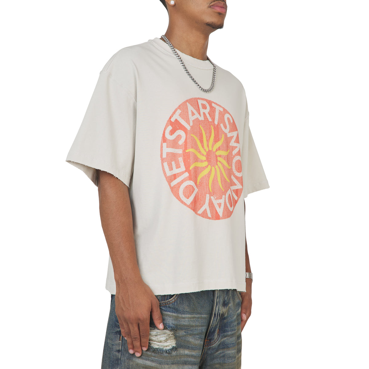Sol T-Shirt | Antique White/Washed Red product image 2, provided for visual reference and product detail review