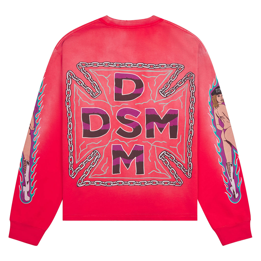 Thunder L/S T-Shirt | Red product image 2, provided for visual reference and product detail review