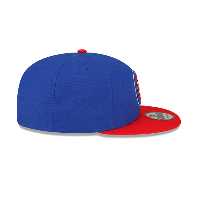Detroit Pistons NBA New Era Men Royal Blue/Red 9Fifty Two Tone Snapback product image 6, provided for visual reference and