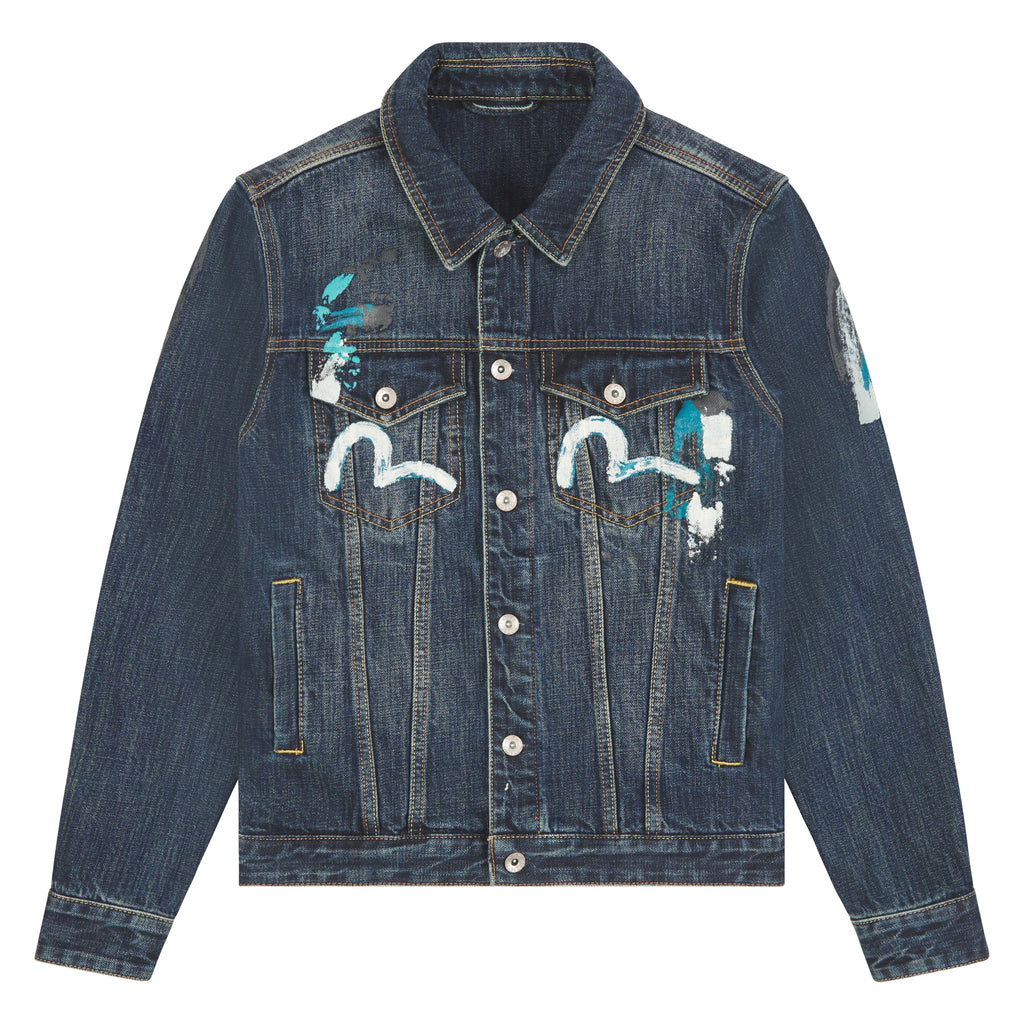 Daicock Print Denim Jacket | Dark Tone product image 5, provided for visual reference and product detail review