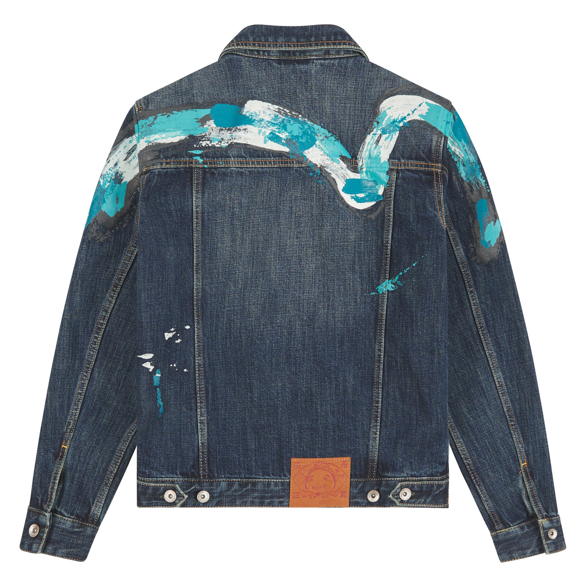 Daicock Print Denim Jacket | Dark Tone product image 1, provided for visual reference and product detail review