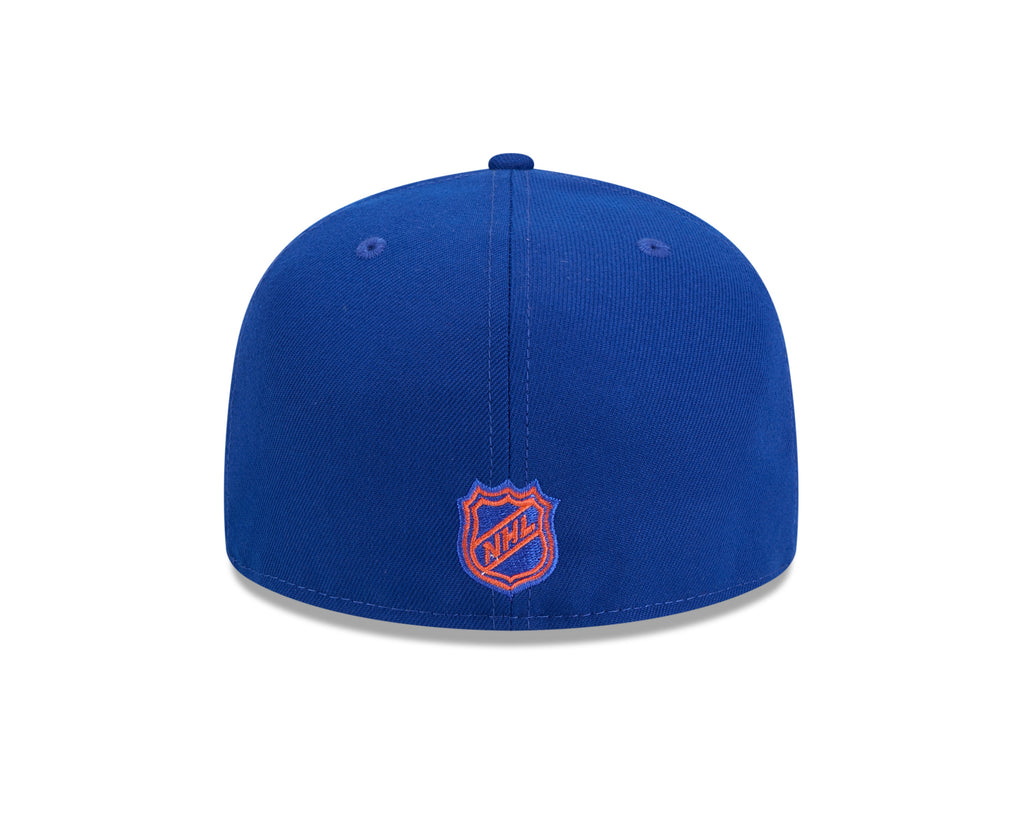 Edmonton Oilers NHL New Era Men Royal Blue 59Fifty Core Fitted Hat product image 2, provided for visual reference and