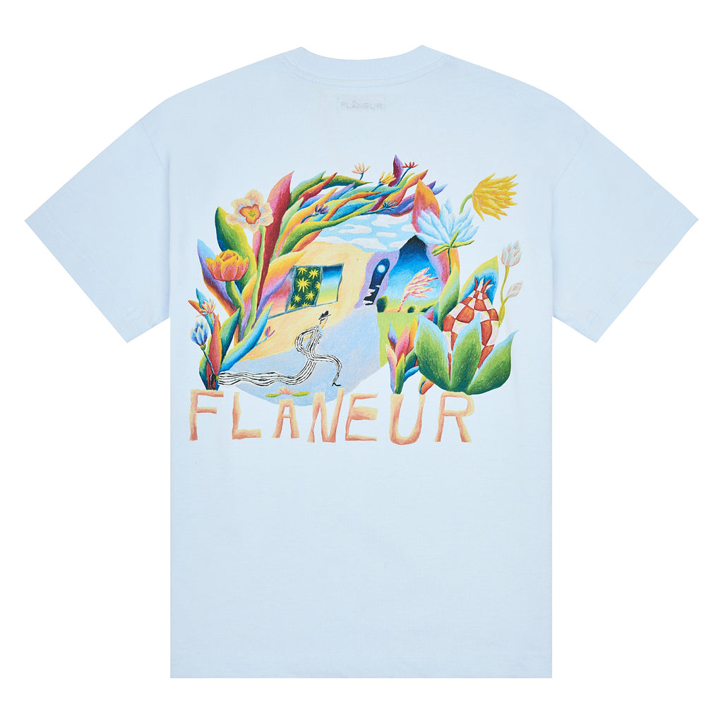 Passenger of Time T-Shirt | Light Blue product image 2, provided for visual reference and product detail review